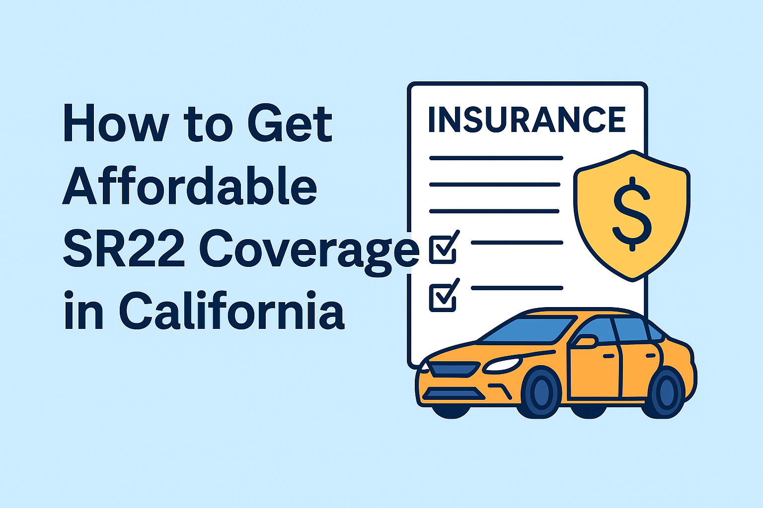 How To Get Affordable SR22 Coverage in California